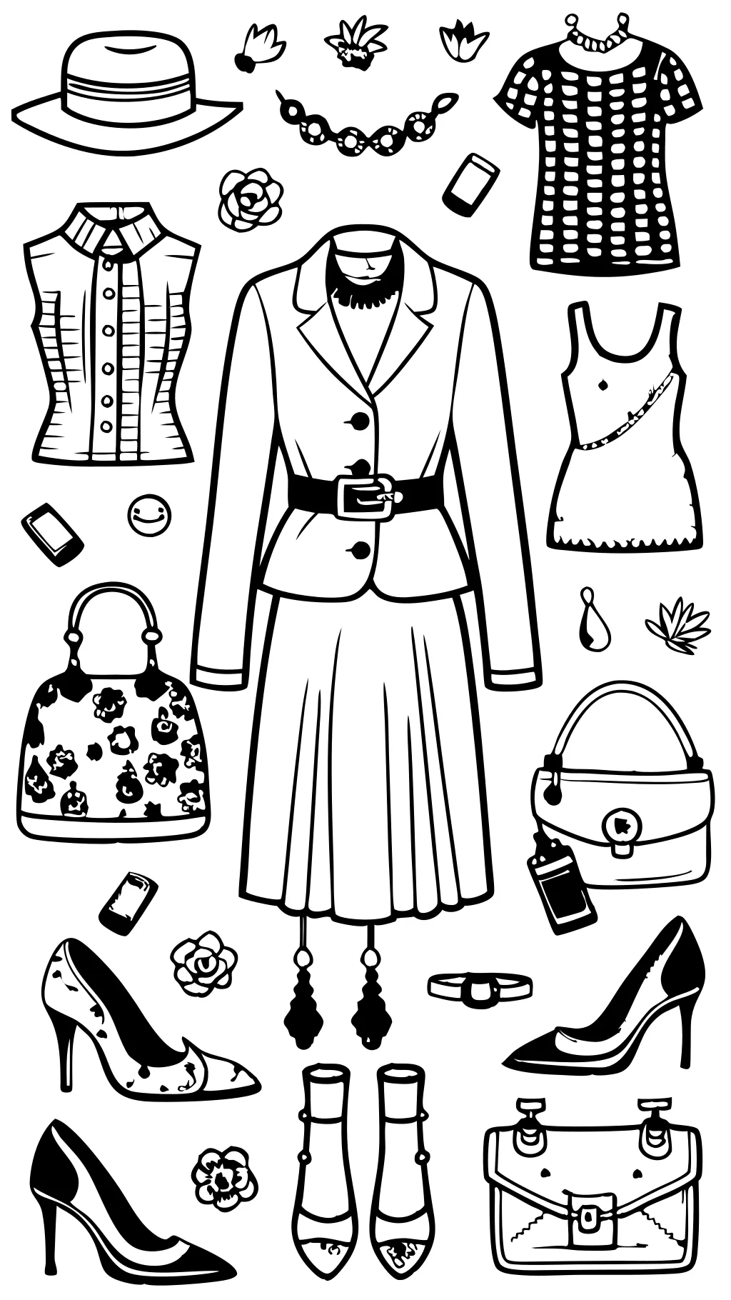 adult fashion coloring pages